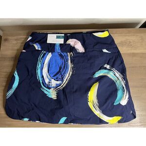 NWT Lady Hagen 17" Tummy Control Pull On Golf Skort Womens Lined Navy Blue Sz L